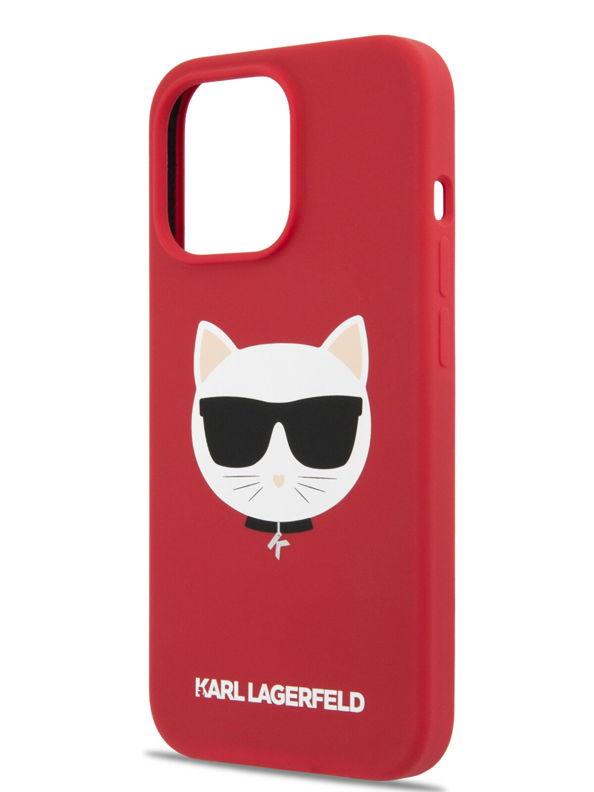 Lagerfeld для iPhone 13 Pro чехол Liquid silicone Choupette Hard Red