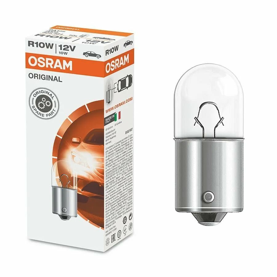 Автомобильная лампа накаливания Osram r10w 12v