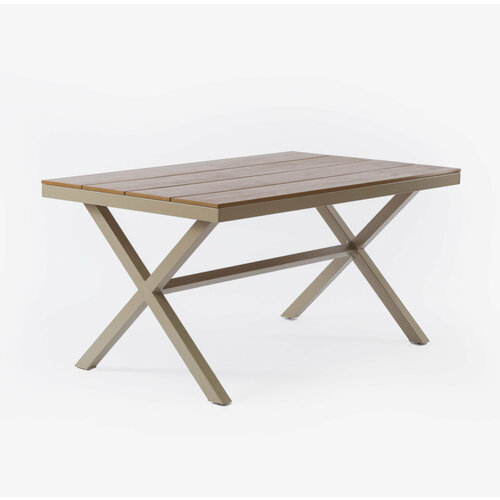 Стол Кута 150x90 см светло-коричневый ножки бежевые