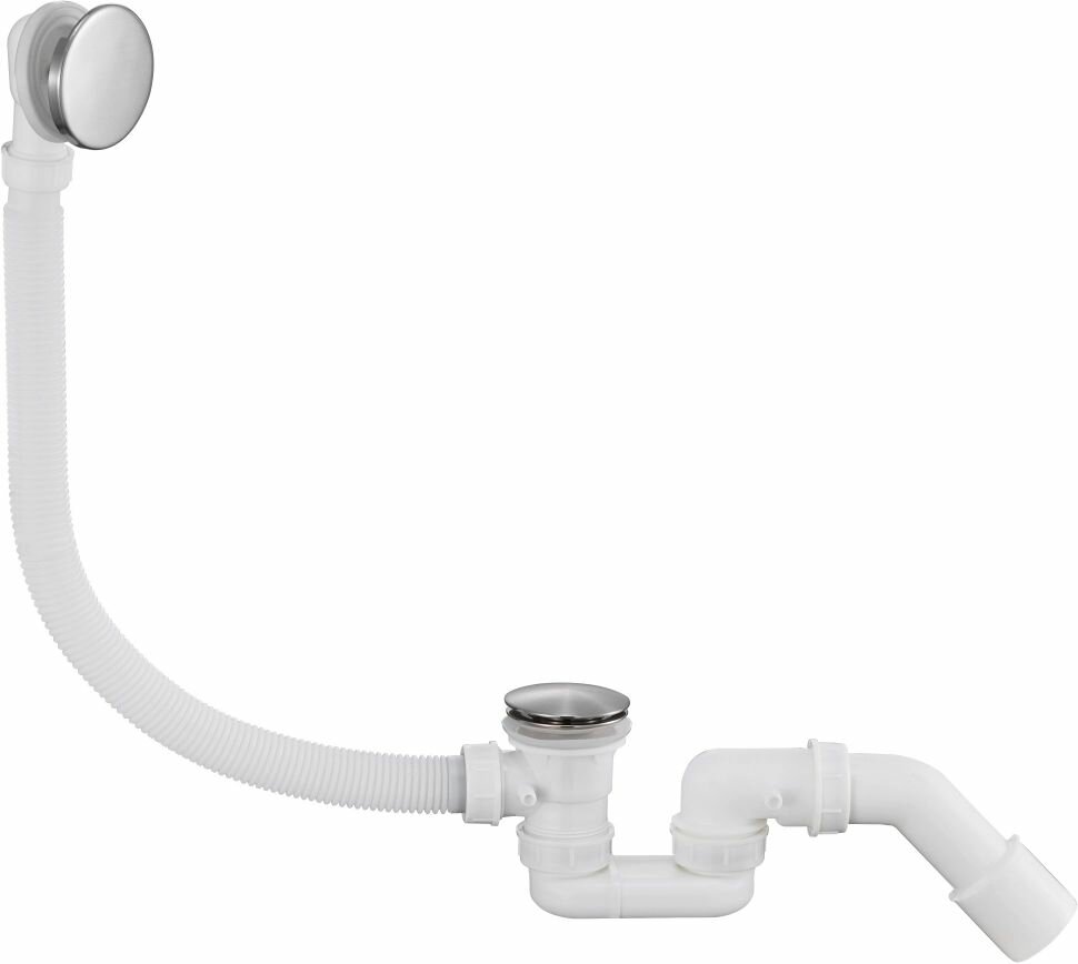 фото Автоматический слив-перелив для ванны Grocenberg (Цвет: Белый)