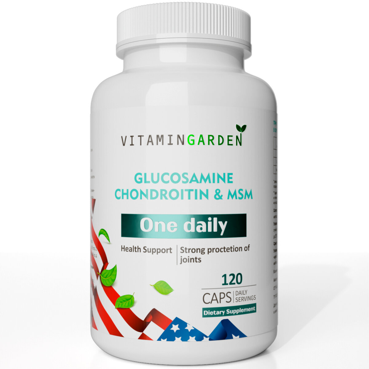 Глюкозамин Хондроитин МСМ капсулы 830 мг. Витамины для суставов связок и хрящей противовоспалительное (Glucosamine Chondroitin MSM) 120 капсул