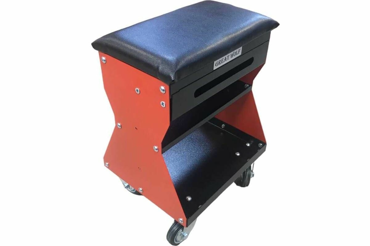 фото Подкатной ремонтный стул Great Wolf красный GWT-R1