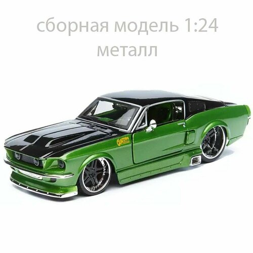 фото Сборная модель автомобиля ford mustang gt 1967, металл 1:24 maisto