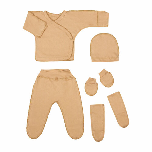 Комплект одежды Клякса, размер 18-48, коричневый комплект одежды клякса размер 18 48 белый