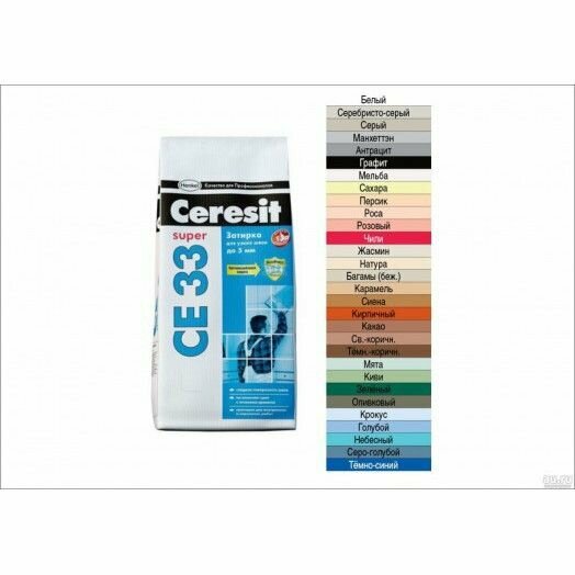 фото Затирка Ceresit Super СE 33 №73 оливковый