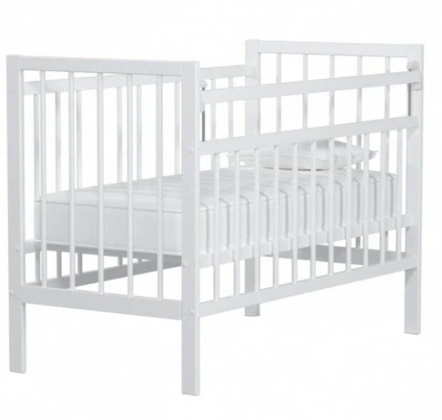 Кровать детская Magico mini Кр1-01 ЭКО (белая) (1200х600) ВДК 9418443 .