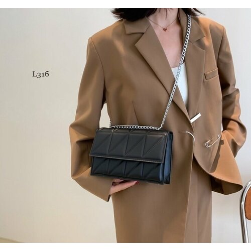 фото Сумка , фактура стеганая, черный style for you