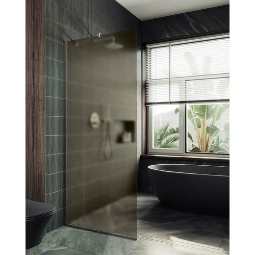 Maybah Glass Душевая перегородка в узком профиле 1950*890 Стекло 8 мм Бронза матовая MGD-692-5у Maybah Glass