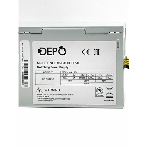 Блок питания DEPO 400W блок питания 400w zalman zm400 xeii