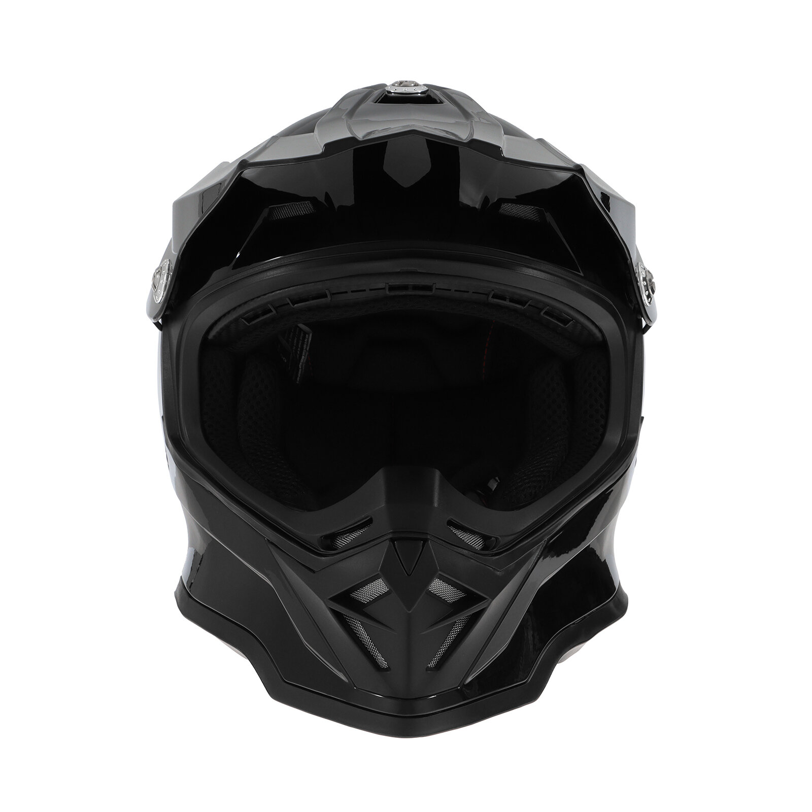 Шлем кроссовый, размер XL, модель - BLD-819-7, черный глянцевый 9845798