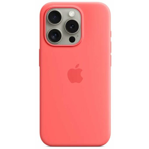 Apple iPhone 15 Pro Silicone Case with MagSafe - Guava (MT1G3) apple силиконовый чехол для iphone 14 pro silicone case magsafe желтый