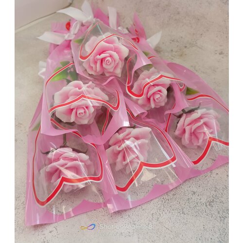 Роза из мыла в индивидуальной упаковке/подарок к 8 марта