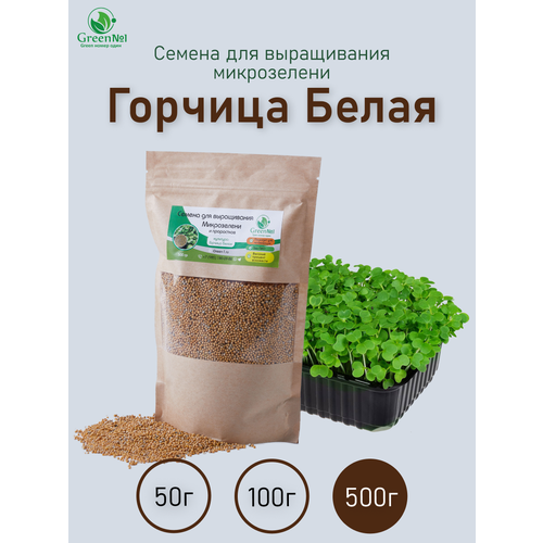 Семена Микрозелени горчица белая семя горчицы русский аппетит 20 г