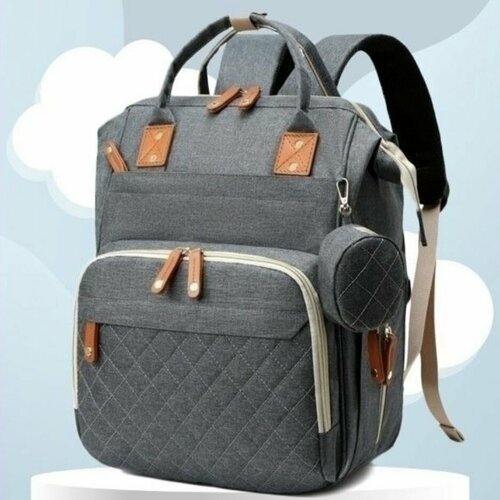 Многофункциональный дорожный рюкзак органайзер для мамы серый 1799₽