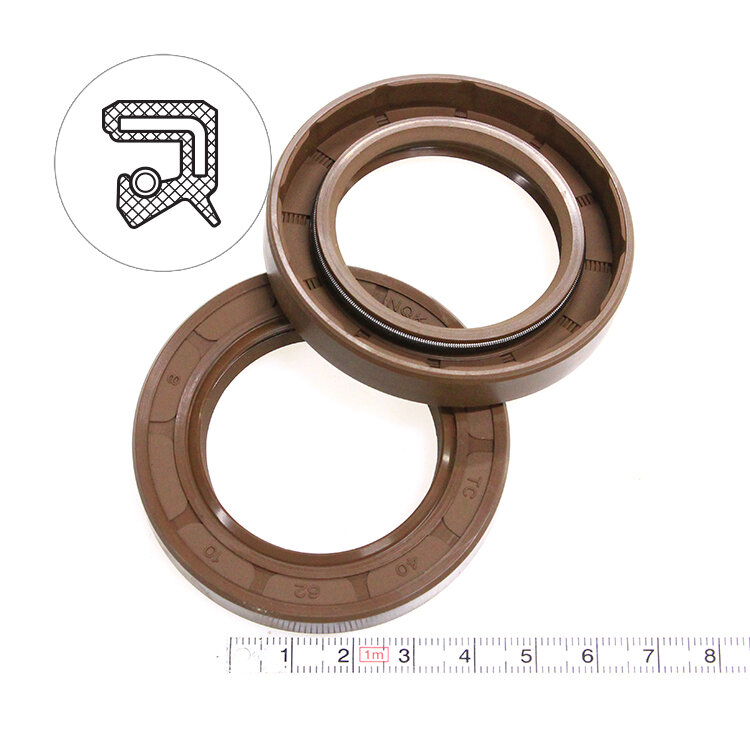 Манжета армированная (Сальник) 40х62х10 (тип 2 / TC) 75FKM (упаковка 2 шт.)