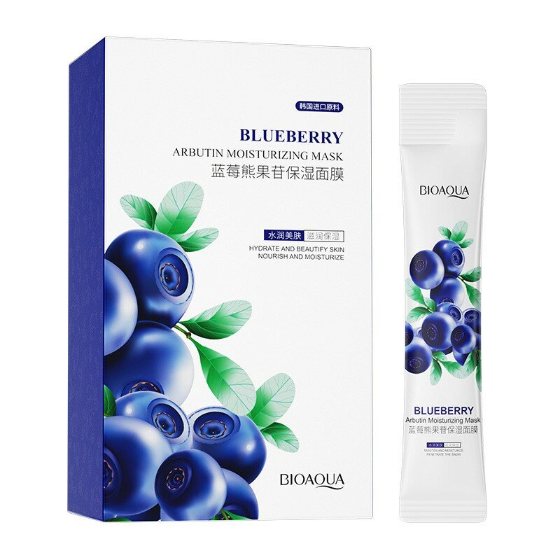 Увлажняющая маска с экстрактом черники Bioaqua Blueberry Arbutin Moisturizing Mask 4 ml (цена за упаковку, в упаковке 20 шт)