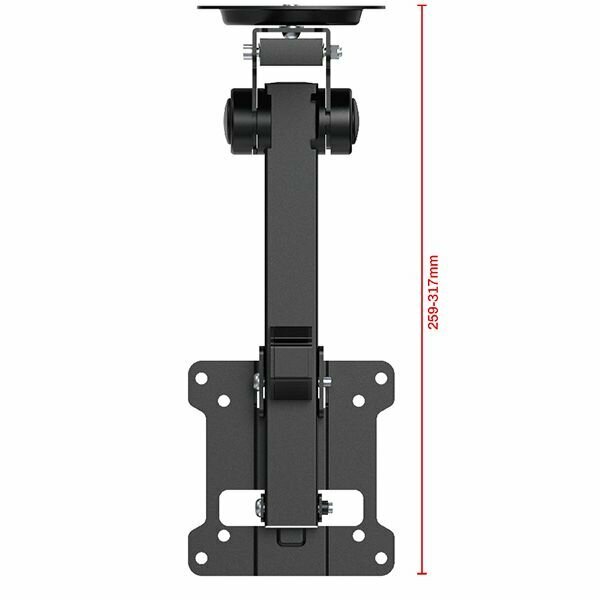 Потолочный наклонно-поворотный кронштейн для телевизоров весом до 20 кг Uniteki LCD3110CB (чёрный)