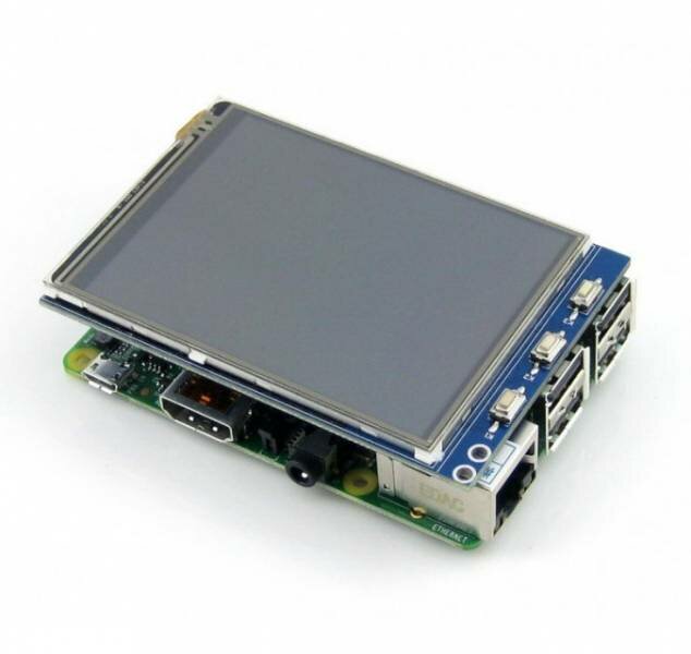 Дисплей сенсорный 3.2" IPS 320x240 Waveshare WS9201 для Raspberry Pi 3 (RA104) вход SPI