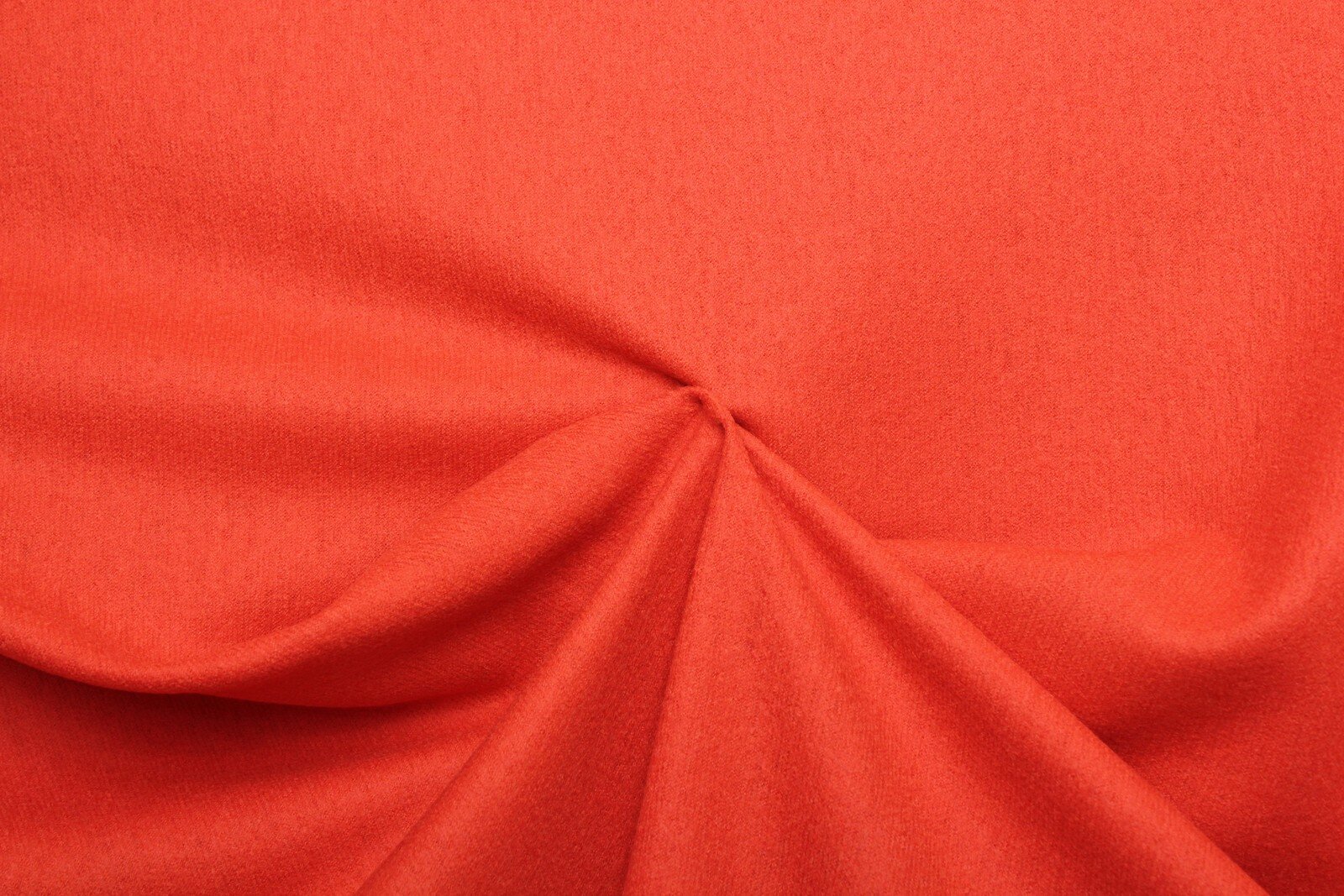Ткань Джерси тонкое "Agnona" ярко-кораллового цвета (лоден "мерседес"), ш122см, 0,5 м