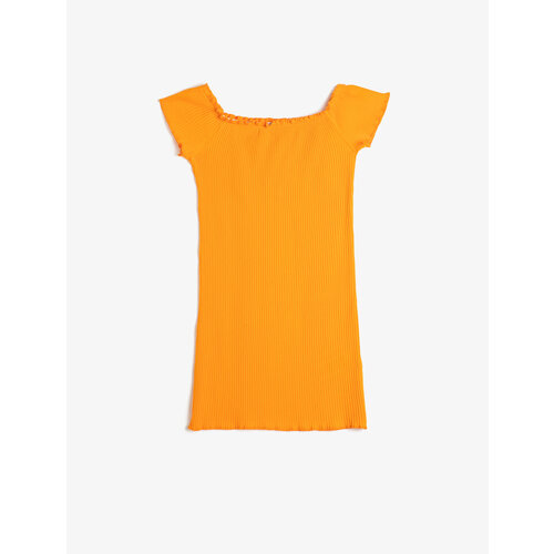 Платье KOTON, размер 6-7 лет, оранжевый рубашка koton размер 6 7 лет оранжевый