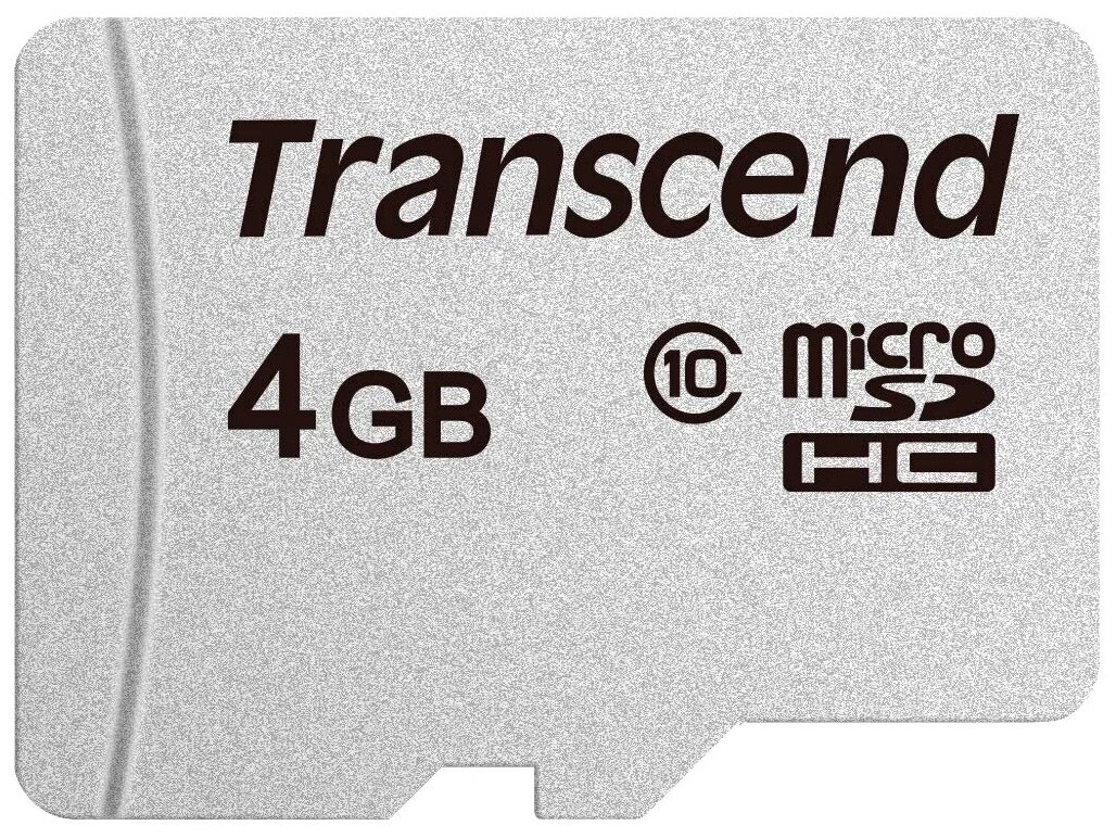 Флеш карта microSD 4GB Transcend microSDHC Class 10, (без адаптера), TLC