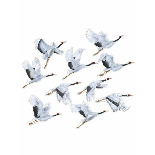 Комплект мини-плакатов Журавли (10 шт. в компл.)