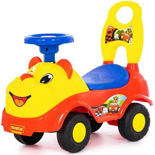 Детский толокар Мишка, машинка-каталка бибикар для малышей, пластиковый автомобиль-пушкар