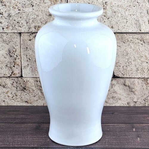 Ваза для цветов керамическая Sonet белая h31см 134 декоративная красивая необычная Уд БФдекор10мл Уд БФкомнат10мл Корневин4г 2734₽