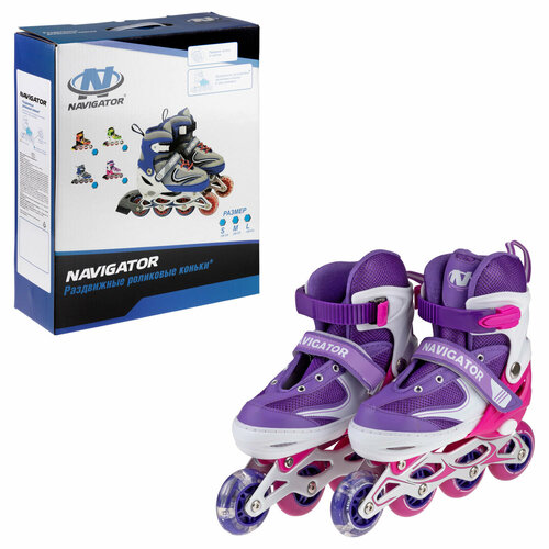 Коньки ролик Navigator кол PVC перед кол со светом M 34-37 роз 2237₽