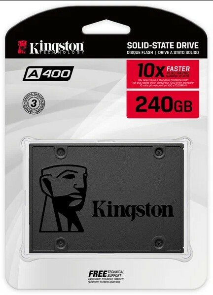 Твердотельный накопитель Kingston A400 240 ГБ SATA SA400S37/240G