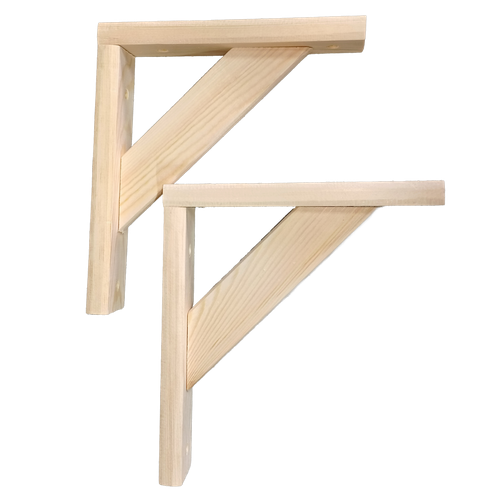 Кронштейн для мебели деревянный, массив сосны, 190*190 мм, 2 шт