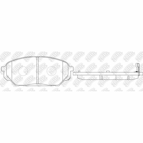 Комплект тормозных колодок, дисковый тормоз, NIBK PN0456 (1 шт.)