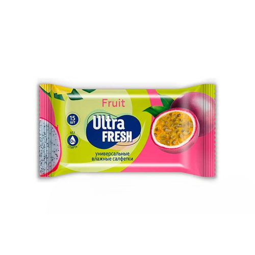 Влажные салфетки Ultra Fresh Fruit 15 шт