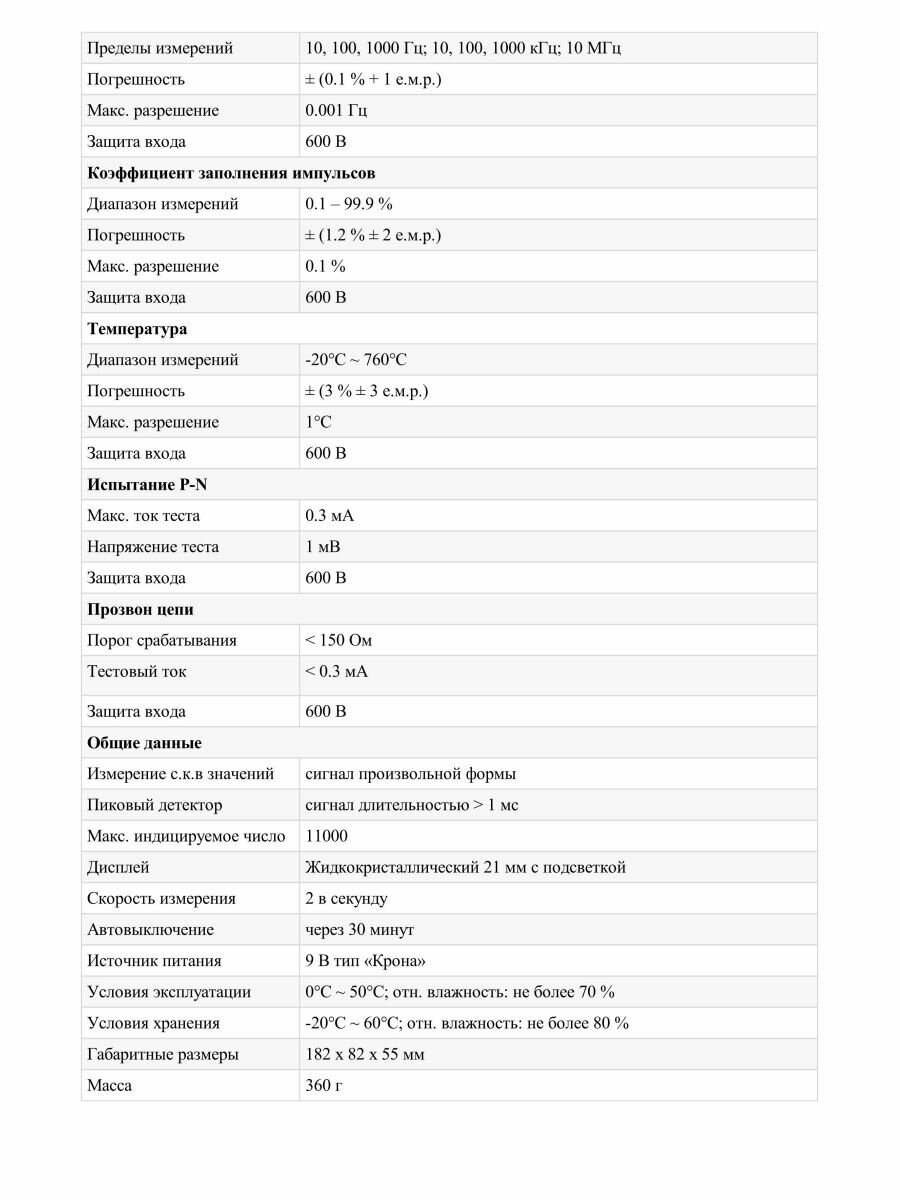 Профессиональный мультиметр СЕМ Cem - фото №13