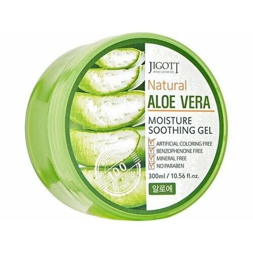 Гель с алоэ вера Jigott Natural ALOE VERA MOISTURE SOOTHING GEL