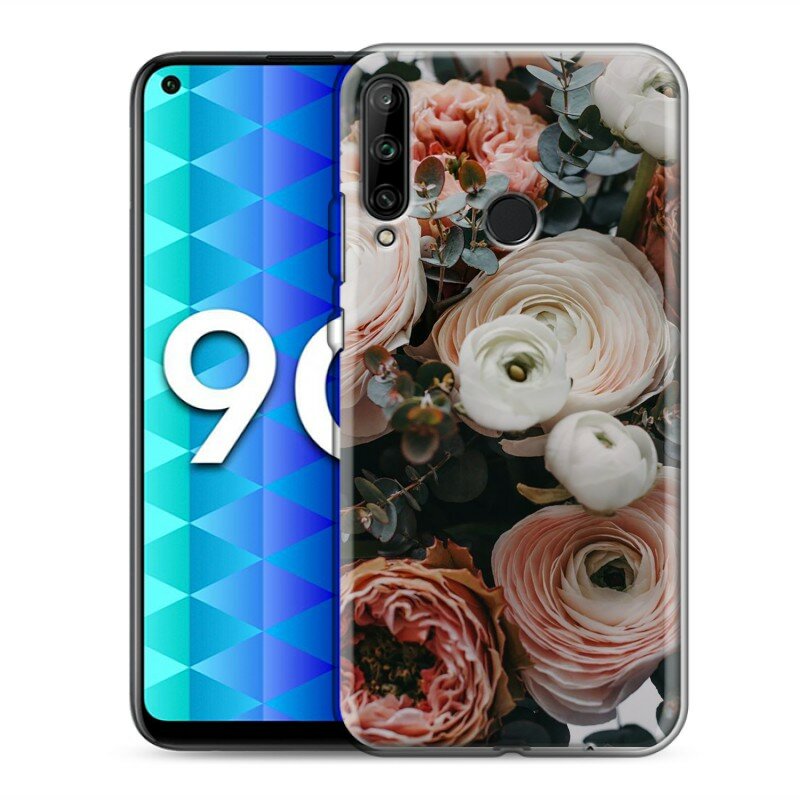 Дизайнерский силиконовый чехол для Хуавей P40 lite E / Huawei P40 lite E Цветы