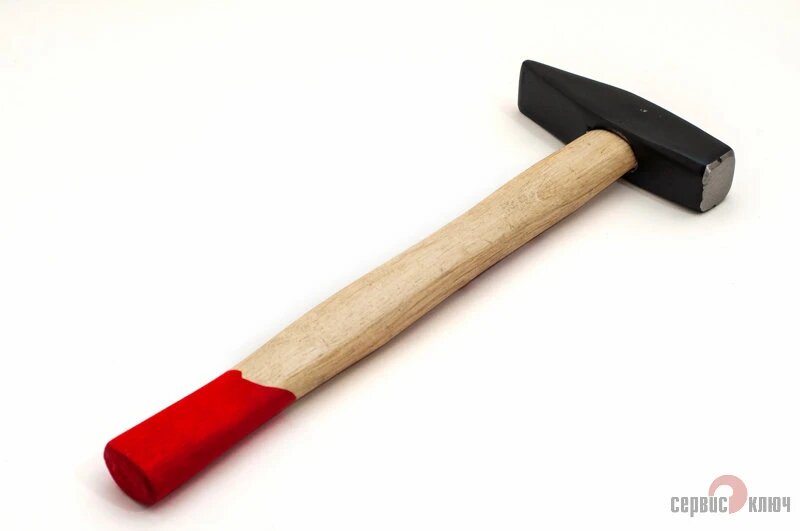 фото Молоток (500 г) "Сервис Ключ" (деревянная ручка, немец. типа, квадр. баек)