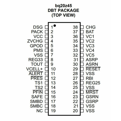 Микросхема BQ20z45DBTR