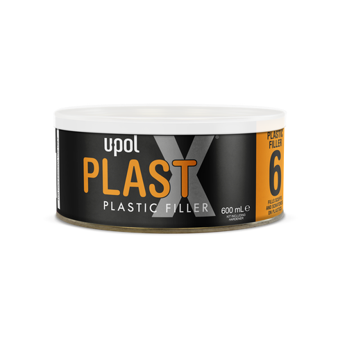 Шпатлевка по пластику черная эластичная PLAST X U-POL, 600мл
