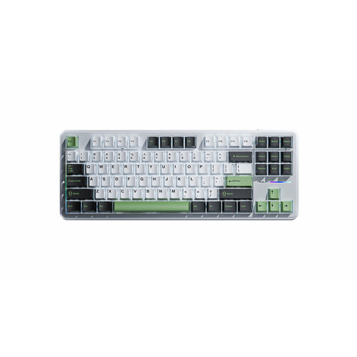 Клавиатура AULA F87 3in1 BT 24 GHz Wired White-Black-Green 678200₽