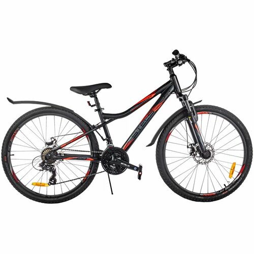 Велосипед 26 Stels Navigator 610 MD V050 рама 16 ALU рама Черныйкрасный 2024 3462000₽