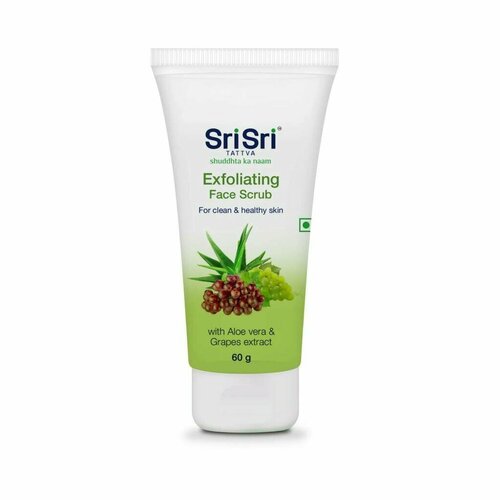 EXFOLIATING FACE SCRUB, Sri Sri Tattva (Скраб для лица отшелушивающий, для чистой и здоровой кожи, Шри Шри Таттва), 60 г.