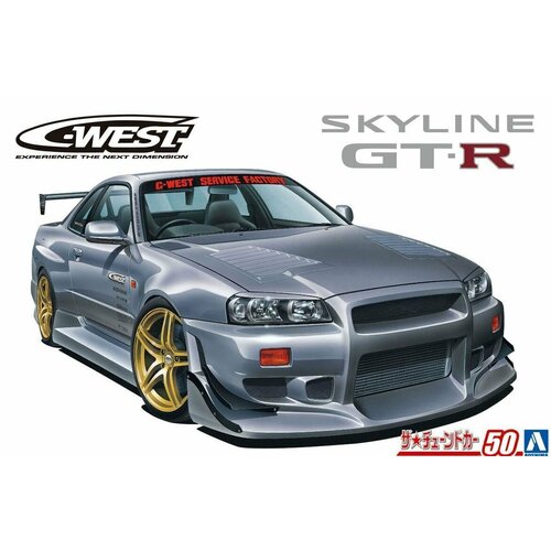 машинка welly 1 38 nissan skyline gt r r34 цвета в ассортименте 43798w Сборная модель Nissan Skyline C-West BN R34 GT-R '02