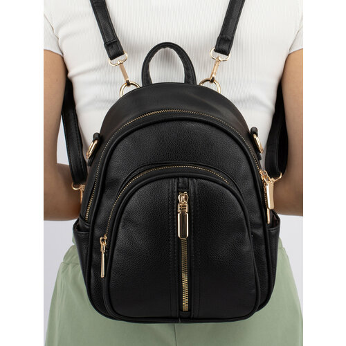 Рюкзак женский YSMN экокожа, модный, повседневный, городской, для офиса, прогулок и путешествий, черный, CC1577-JDS6608