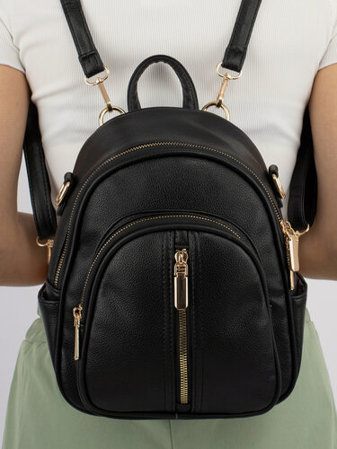 Изображение товара Рюкзак женский YSMN экокожа, модный, повседневный, городской, для офиса, прогулок и путешествий, черный, CC1577-JDS6608