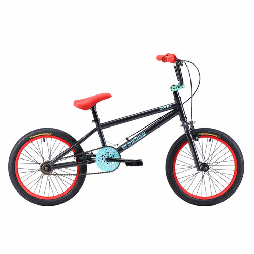 BMX 18 дюймов COMIRON WOOHOO. Велосипед Трюковый. Цвет BLACK RED