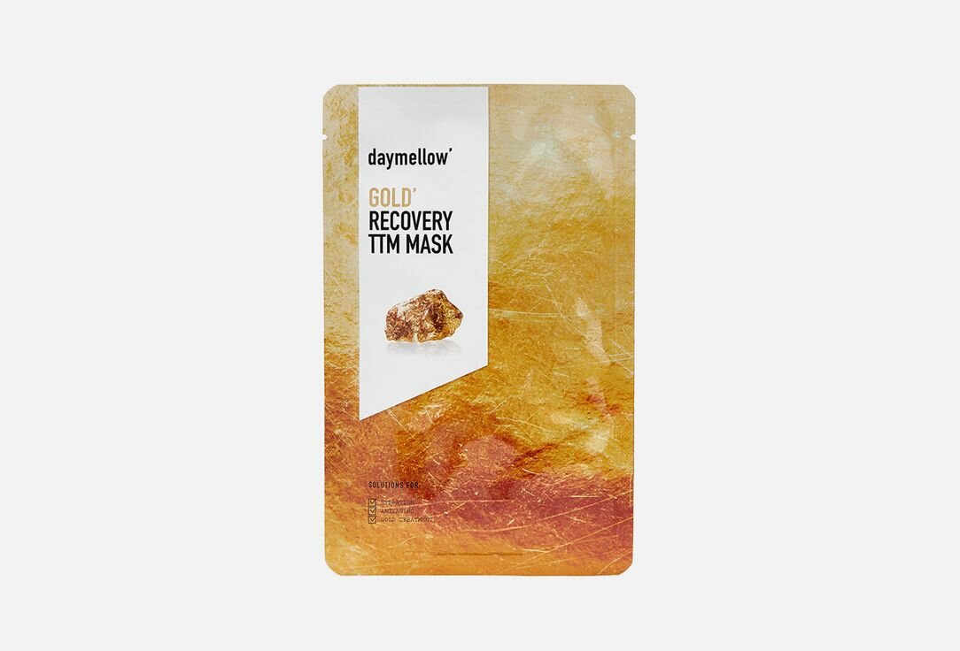 Маска для лица восстанавливающая тканевая, с частицами золота DAYMELLOW' GOLD RECOVERY TTM MASK