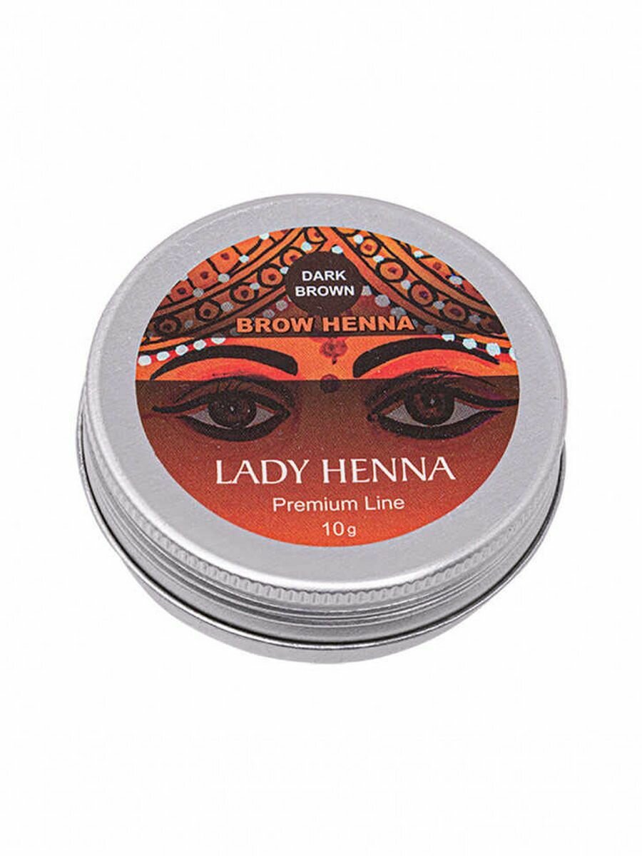 Lady Henna Краска для бровей Темно-коричневая 10 гр, Ааша