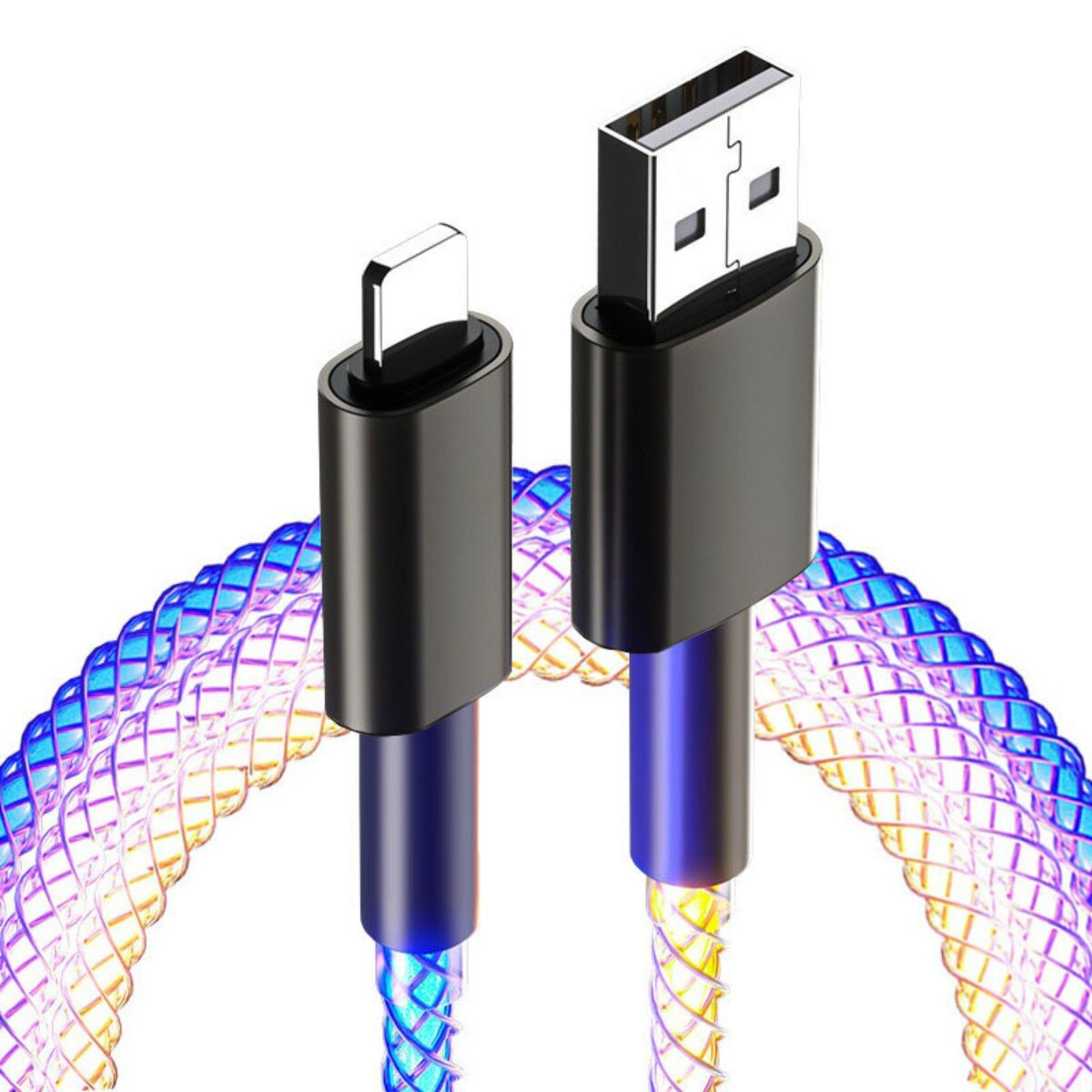 Светящийся USB-кабель для iPhone и Android