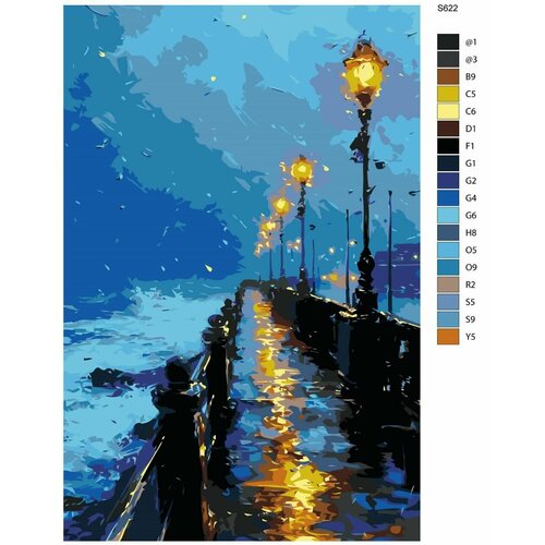 фото Картина по номерам s622 "пейзаж арт. санкт-петербург" 40x60 см brushes-paints